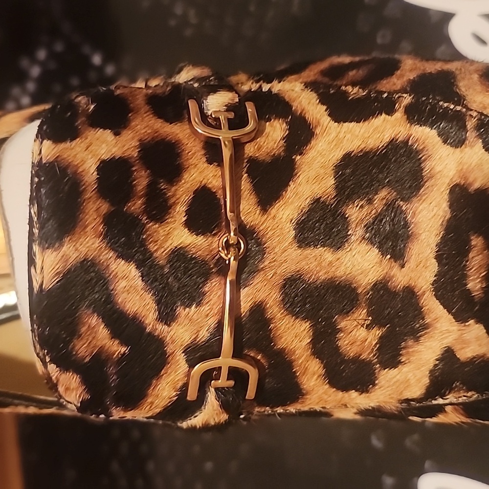 NIB Sam Edelman "Aretha" Leopard Brahma Platform Horsebit Loafers 9M - Picture 7 of 15